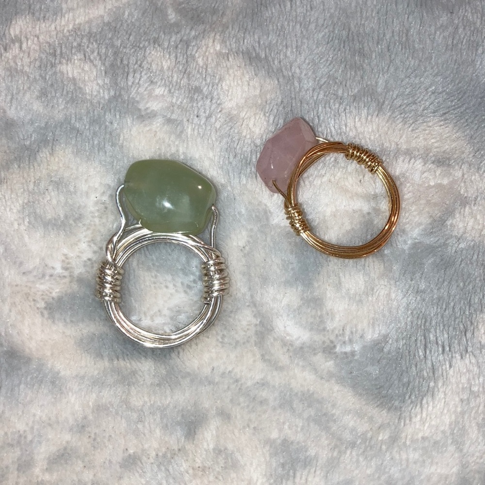 handmade stone rings